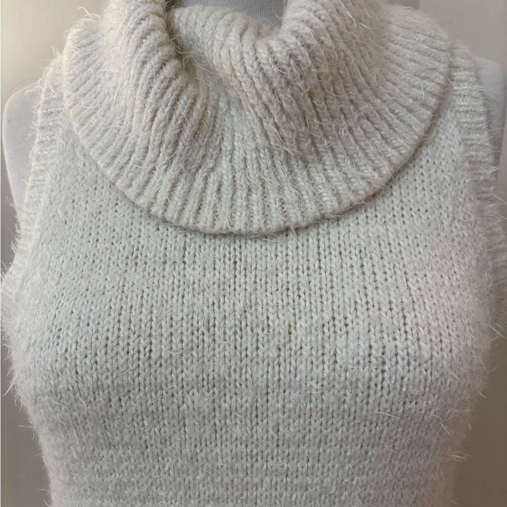 Show Me Your Mumu Cream Sleeveless Turtleneck Dress - Picture 4 of 6